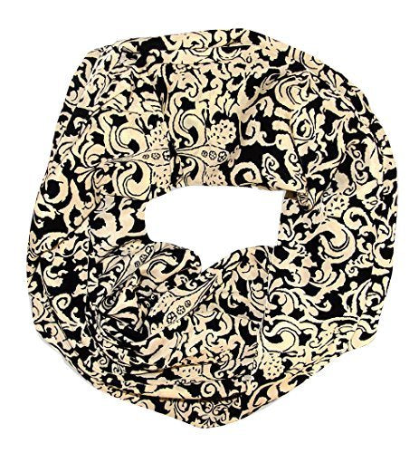 veritasfinancialgrp Women's Henna Tribal Floral Paisley Print Boho Infinity Scarf Loop