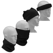 Thick Knit One Hole Facemask Balaclava Snowboarding Biker Mask (Orange and Black)