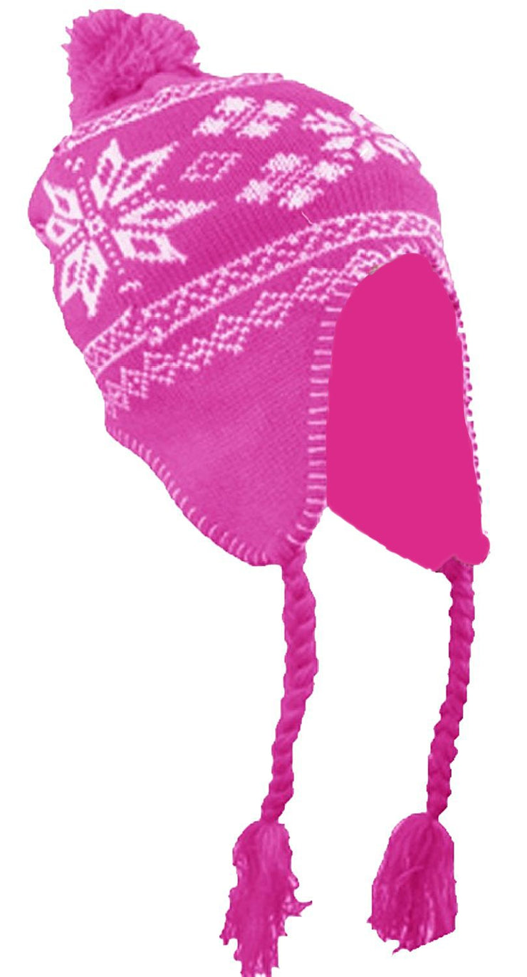 A3527-Kids-Tribal-Trapper-Hat-Fuchsia-JG