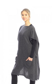 A7004-Sweater-Button-Poncho-Grey-MRC