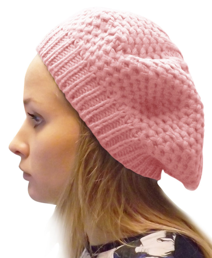 A3403-Stylish-Knit-Beret-Pink-JG