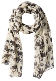 veritasfinancialgrp Chic Trendy Lightweight Flamingo Elephant Print Wrap Scarf Shawl