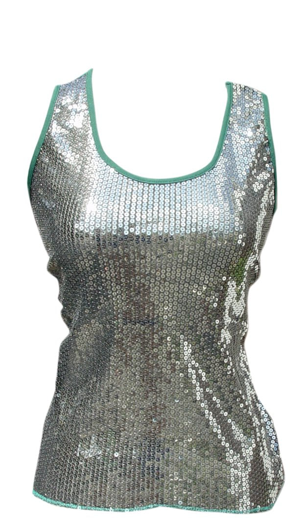 147-highLow-sequin-top-GREEN/S-XL-SI