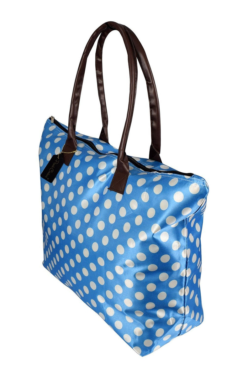 B0236-Tote-Bags-Blue PolkaDot-AJ