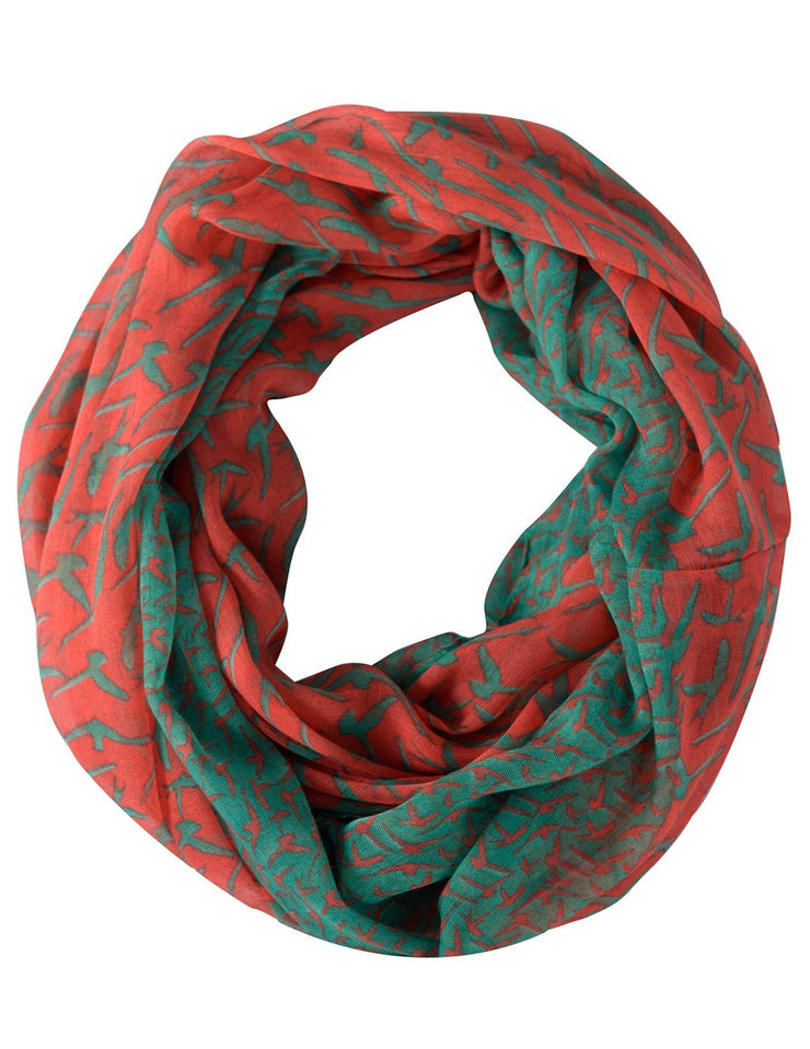 B0180-Bird-Scarf-Green Coral-AJ