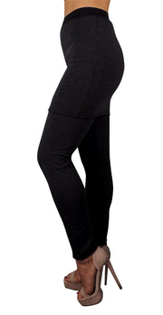 Womens Warm Thick Fur Lined Legging Skirt Leggings Yoga Pants