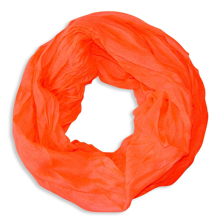 veritasfinancialgrp Fashion Lightweight Crinkled Infinity Loop Scarf Neon Faded Ombre