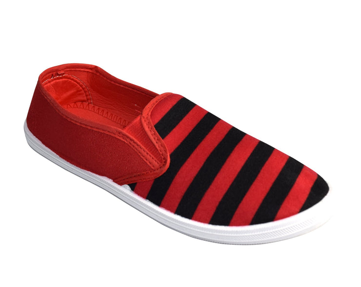 veritasfinancialgrp Striped Casual Summer Breathable Tennis Slip On Loafer Sneaker Shoes