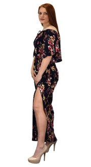 Womens Summer Gypsy Bohemian Vintage Floral Long Maxi Dress