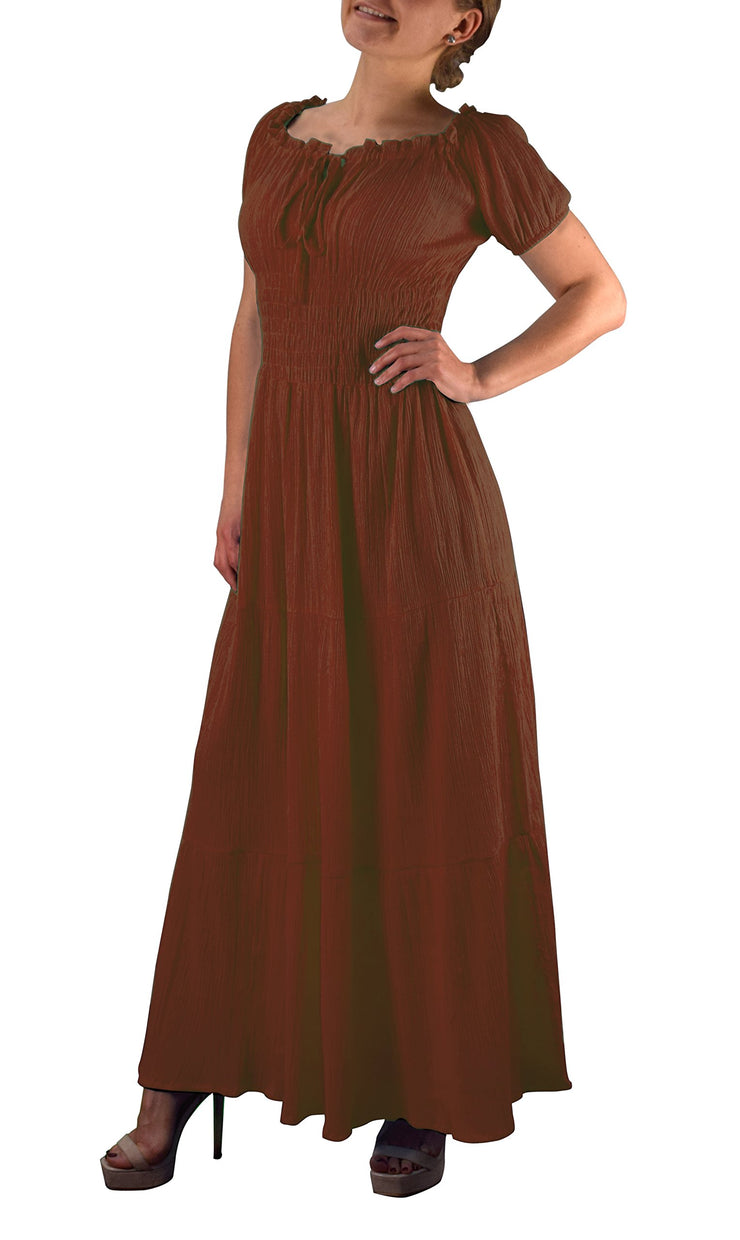 veritasfinancialgrp Womens Renaissance Vintage Smocked Gypsy Tank Dress