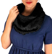 Modish Faux Fur Warm Cozy Winter Infinity Loop Cowl Scarves