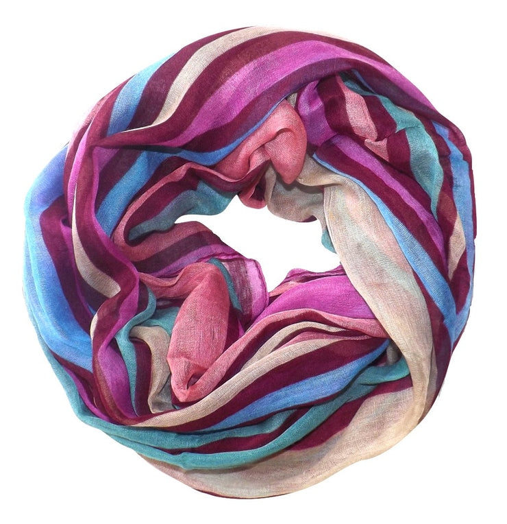 crittendenwayapartments Trendy Striped Print Light and Soft Fashion Infinity Loop Scarf