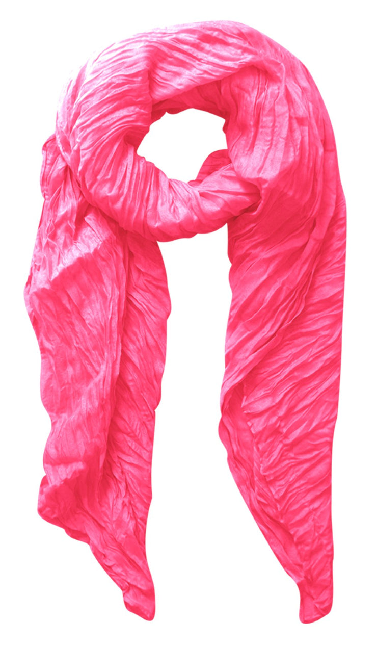 A3022-Vibrant-Crinkled-Scarf-Fuchsia-KL