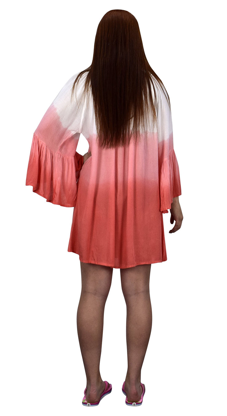 Shoulder Flutter Sleeve Beach Cover Ups