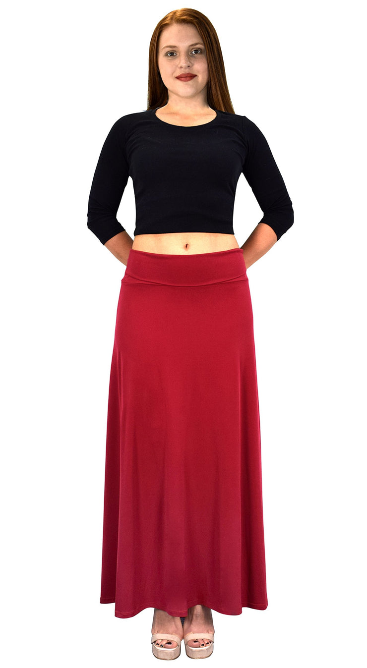 B3769-1075-Maxi-Skirts-Red-Xl-AJ