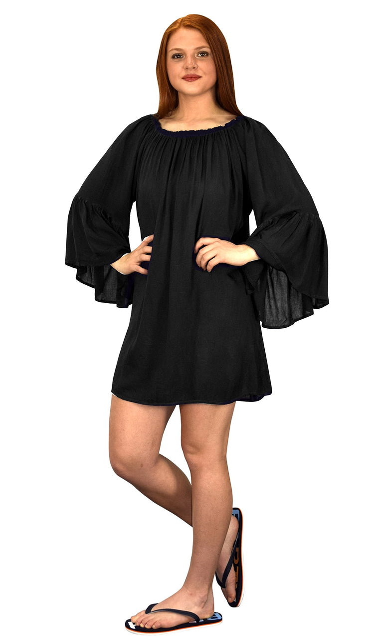 Shoulder Flutter Sleeve Beach Cover Ups