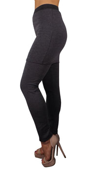 Womens Warm Thick Fur Lined Legging Skirt Leggings Yoga Pants