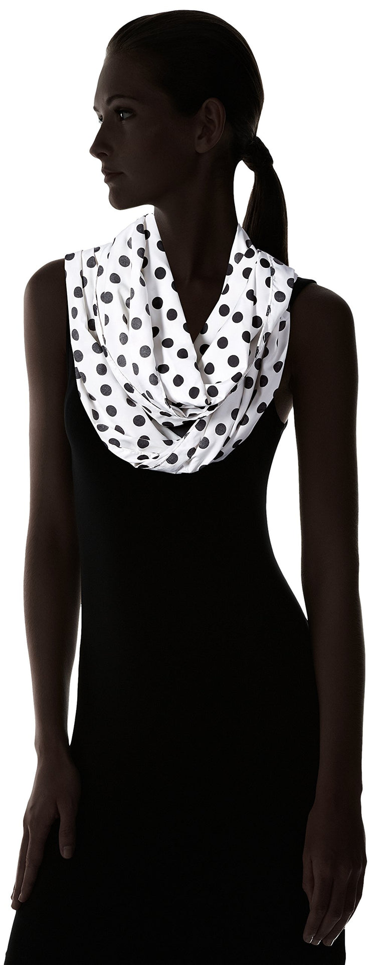 veritasfinancialgrp Light and Sheer Polka Dot Circle Print Infinity Loop Scarf