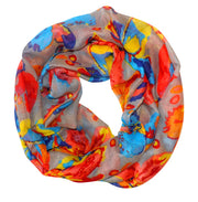 veritasfinancialgrp Paint The Town Red Cherry Blossom Floral Print Infinity loop Scarves