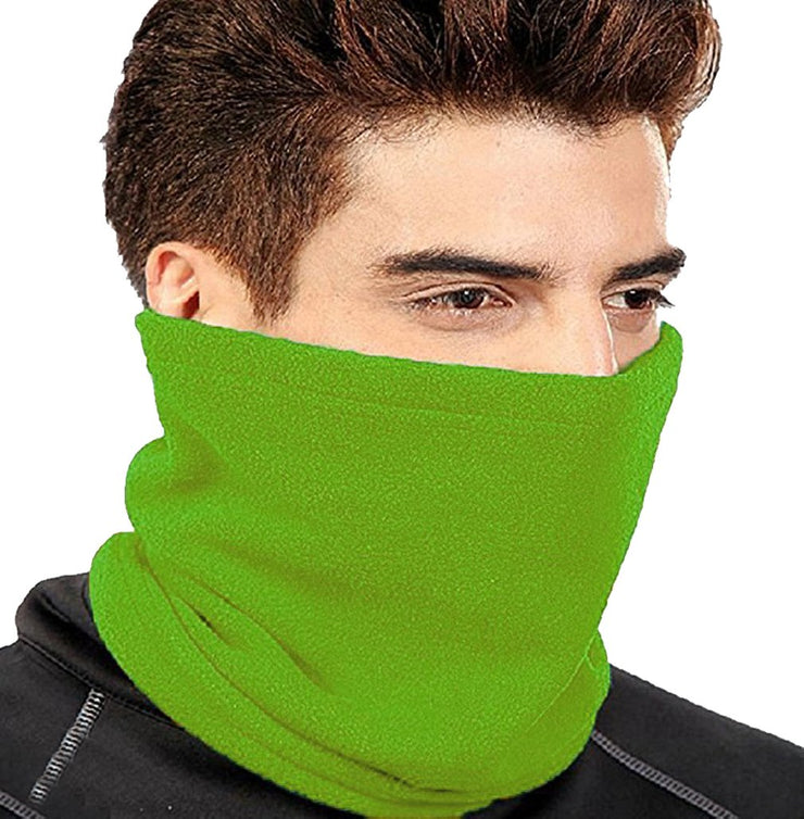 Thick Knit One Hole Facemask Balaclava Snowboarding Biker Mask (Green)