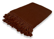 veritasfinancialgrp Home Collection Luxurious Look and Feel Basketweave Authentic Cashmere Throw with Tassels 50 x 60 in