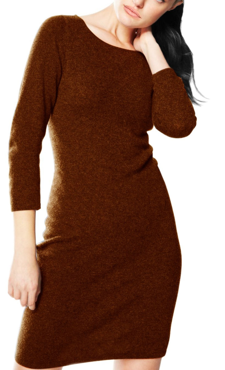 crittendenwayapartments Women's Warm Cashmere Wool Bodycon Sweater Dress