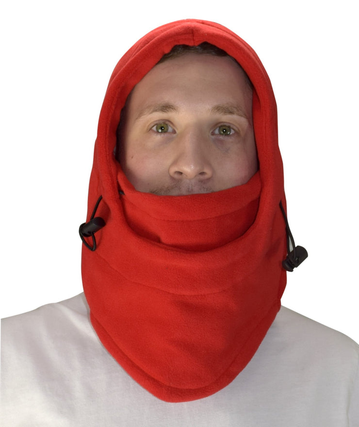 Thick Knit One Hole Facemask Balaclava Snowboarding Biker Mask (Red)