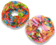 crittendenwayapartments Paint The Town Red Cherry Blossom Floral Print Infinity loop Scarves