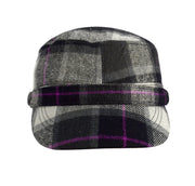 Plaid Cashmere Feel Insulated Cadet Hat and Scarf Set