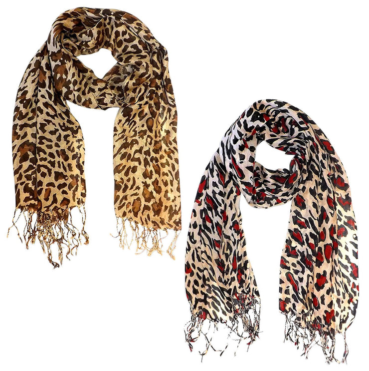 Gold/Red veritasfinancialgrp Beautiful Soft and Silky Leopard Print Pashmina Shawl Scarves