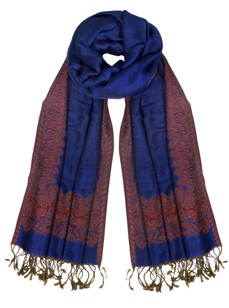 veritasfinancialgrp Women's Ravishing Reversible Jacquard Paisley Shawl Wrap Pashmina