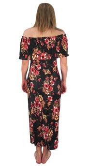 Womens Summer Gypsy Bohemian Vintage Floral Long Maxi Dress