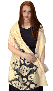 Summer Fashion Lightweight Floral Embroidered Burnout Scarf