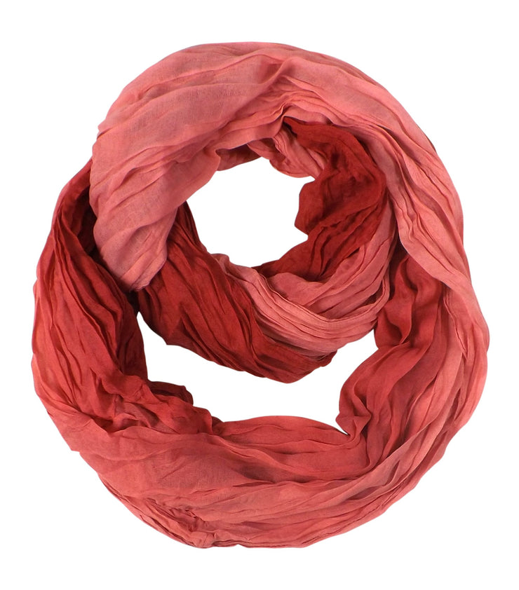 veritasfinancialgrp Fashion Lightweight Crinkled Infinity Loop Scarf Neon Faded Ombre