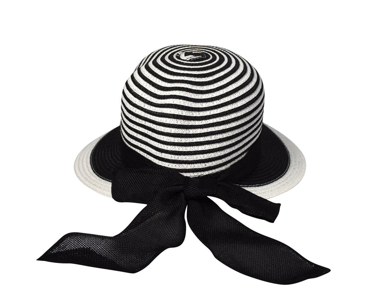 Womens Floppy Bow Knot Asymmetric Wide Brim Panama Sun Hat