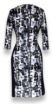 crittendenwayapartments 3/4 Sleeves Chic Printed Work Business Party Sheath Slimming Dress
