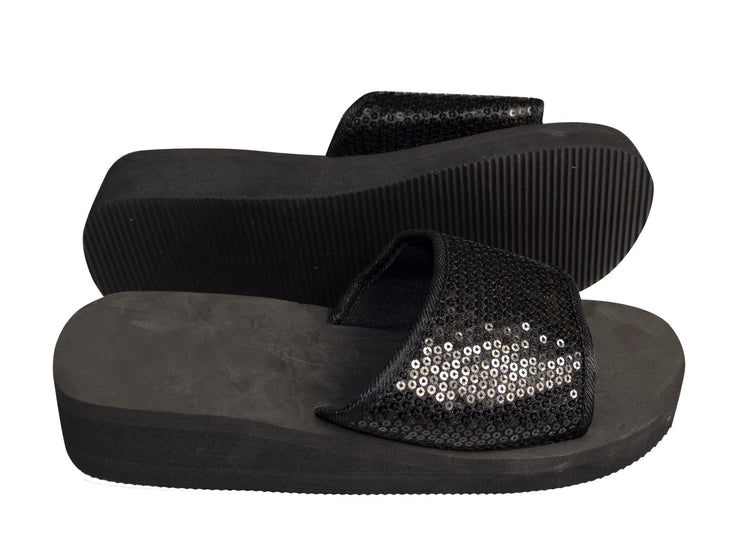 B7149-Slipon-Sandal-Sequin-Blck-6-OS