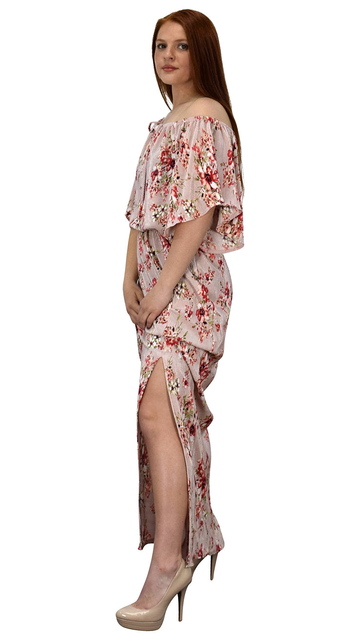 Womens Summer Gypsy Bohemian Vintage Floral Long Maxi Dress