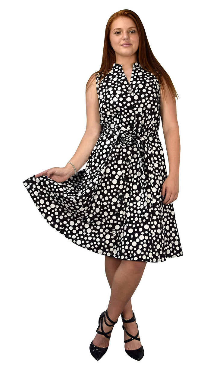 B8124-Swing-Dress-Polka-Black-XL-OS