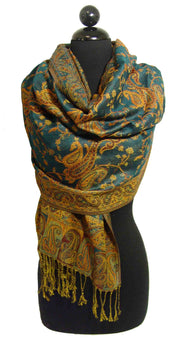 veritasfinancialgrp Elegant Reversible Paisley Pashmina Shawl Wrap