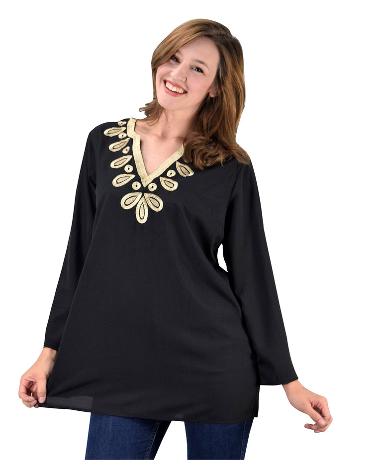 B0538-Metallic-Tunic-Black-LXL-AJ