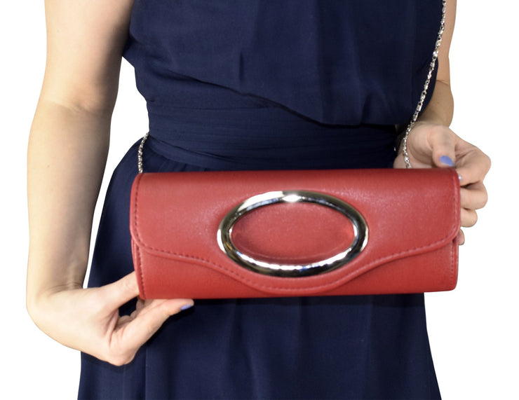 Cross Body Exquisite Matte Bi Fold Evening Clutch Wallet