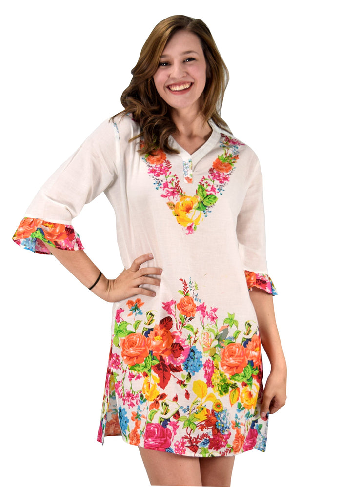 B0543-Floral-Tunic-Orange-SM-AJ