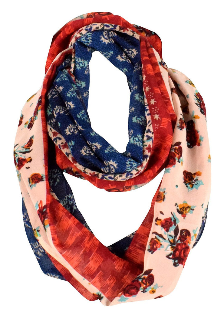 Womens Fashion Bohemian Sheer Infinity scarves Circle Scarf Loops