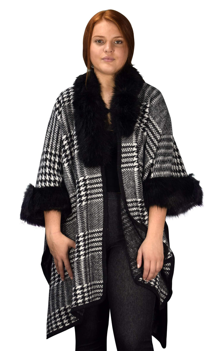 B9032-Houndstooth-Poncho-Black-OS