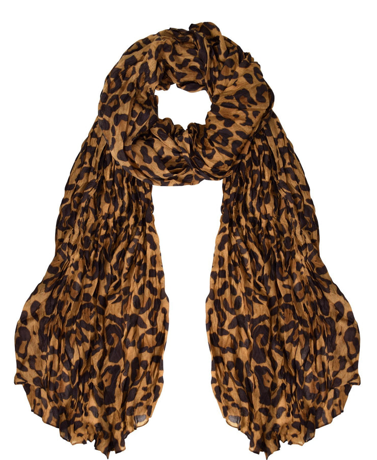 Brown crittendenwayapartments Trendy Women's Leopard Animal Print Crinkle Scarf wrap