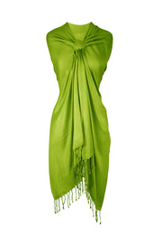 Soft Silky Rayon Pashmina Shawl Wrap Scarf in Solid Color