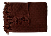 veritasfinancialgrp Home Collection Luxurious Look and Feel Basketweave Authentic Cashmere Throw with Tassels 50 x 60 in