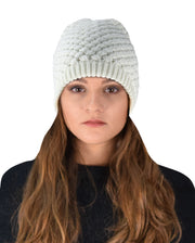 Thick Crochet Knit Double Layer Beanie Slouchy Hat