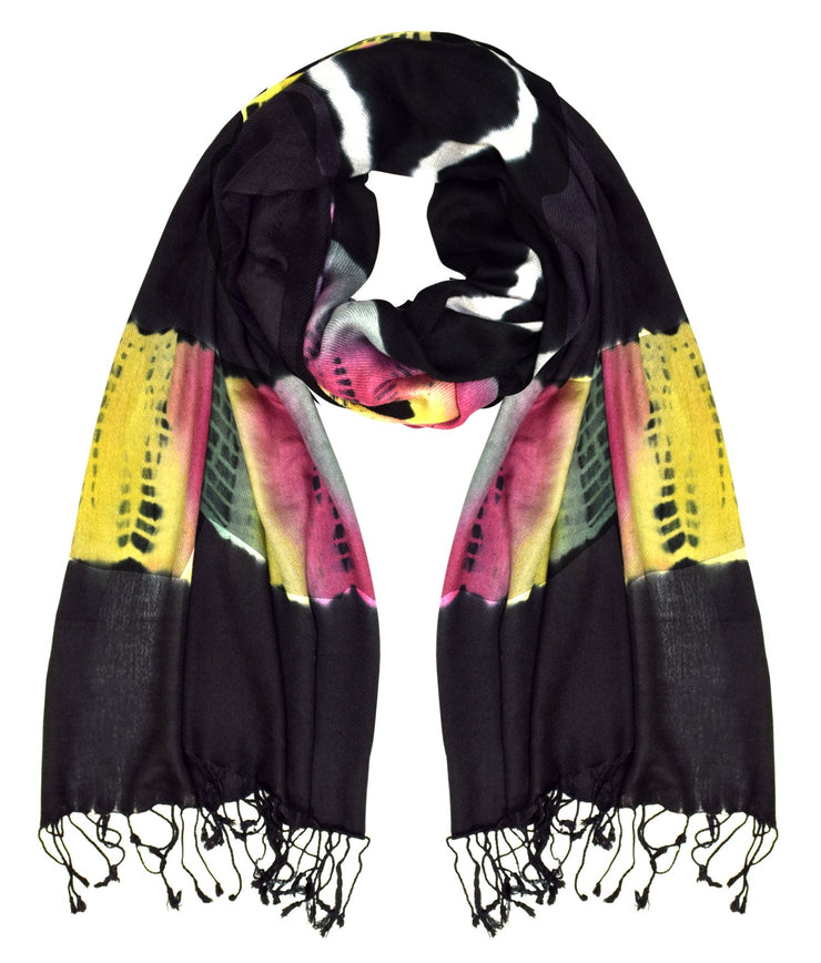 All Seasons Retro Print Colorful Tie Dye Pashmina Shawl Scarf